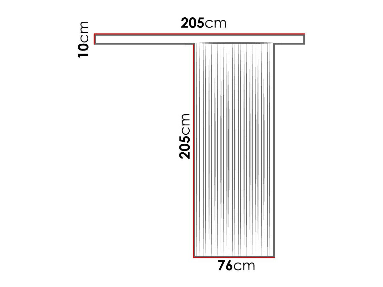 Skydedør Dover 201 (Craft gylden eg + Sort)