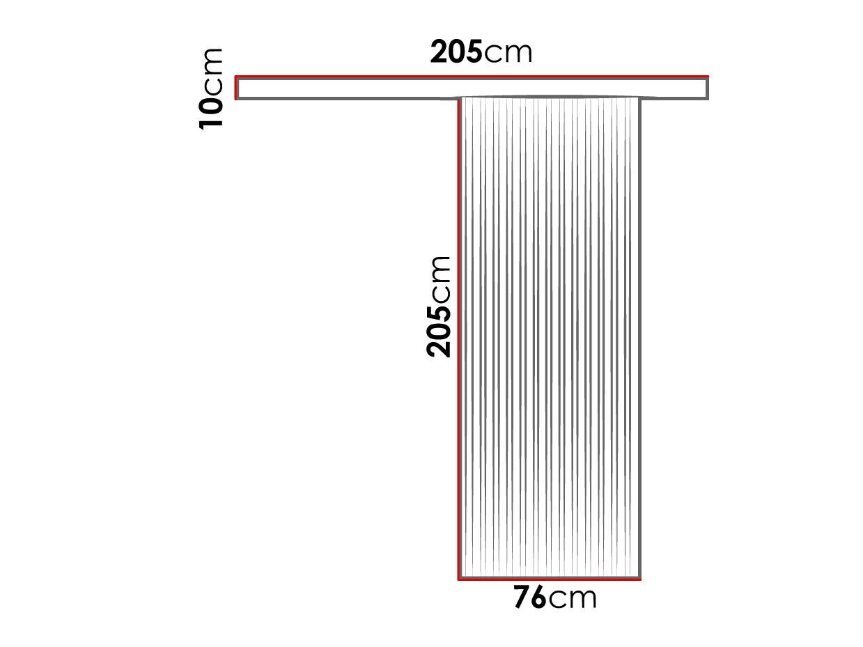Skydedør Dover 201 (Hvid + Sort)