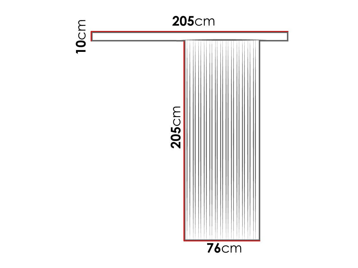 Skydedør Dover 201 (Sonoma eg + Sort)