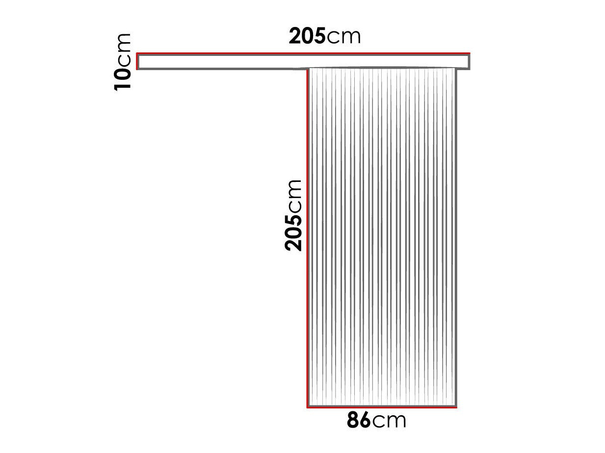 Skydedør Dover 202 (Antracit + Sort)
