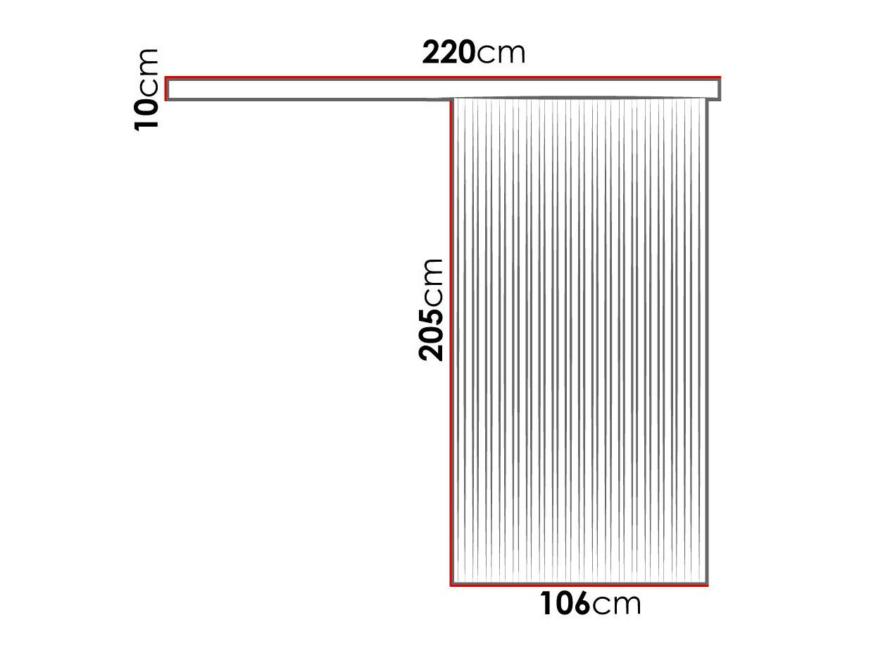Skydedør Dover 204 (Craft gylden eg + Sort)