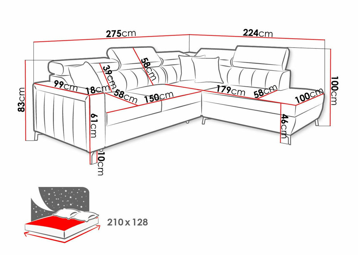Hjørnesofa Sarasota 147 (Mono 231 + Botanical 36)