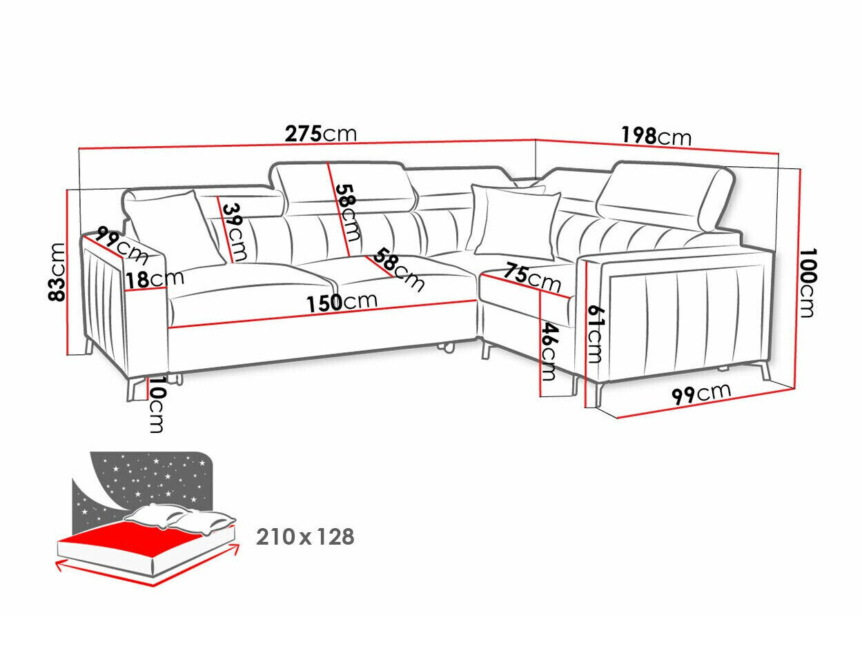 Hjørnesofa Sarasota 149 (Mono 244 + Botanical 36)