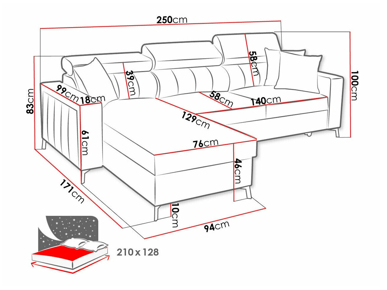 Hjørnesofa Sarasota 151 (Mono 231 + Botanical 36)