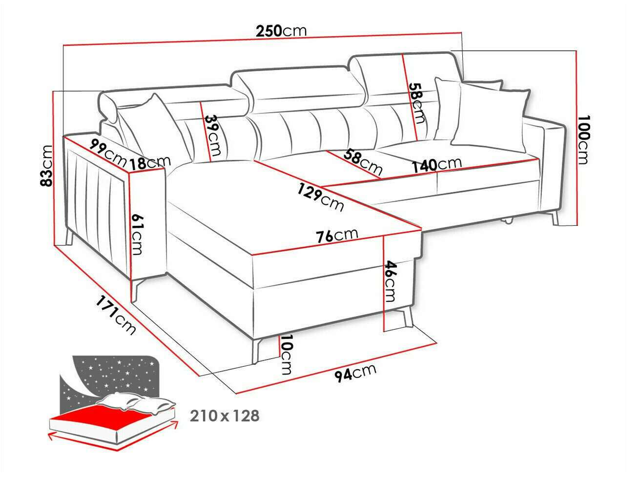 Hjørnesofa Sarasota 151 (Mono 234 + Botanical 36)