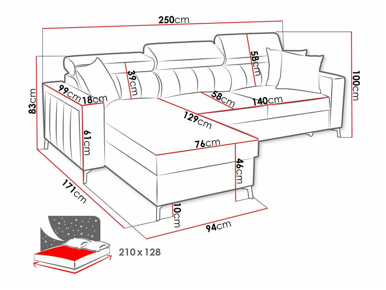 Hjørnesofa Sarasota 151 (Mono 235 + Botanical 36)