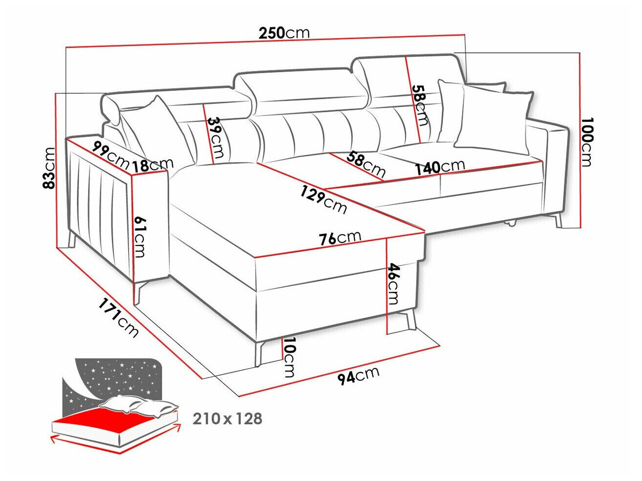 Hjørnesofa Sarasota 151 (Mono 242 + Botanical 36)