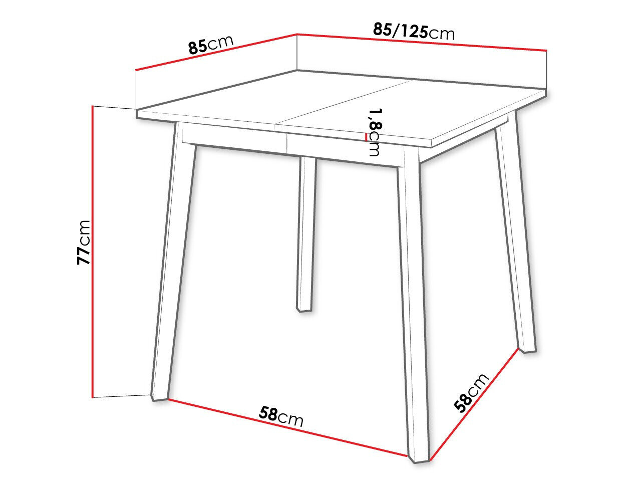 Bord Edmond 109 (Craft gylden eg + Sort)