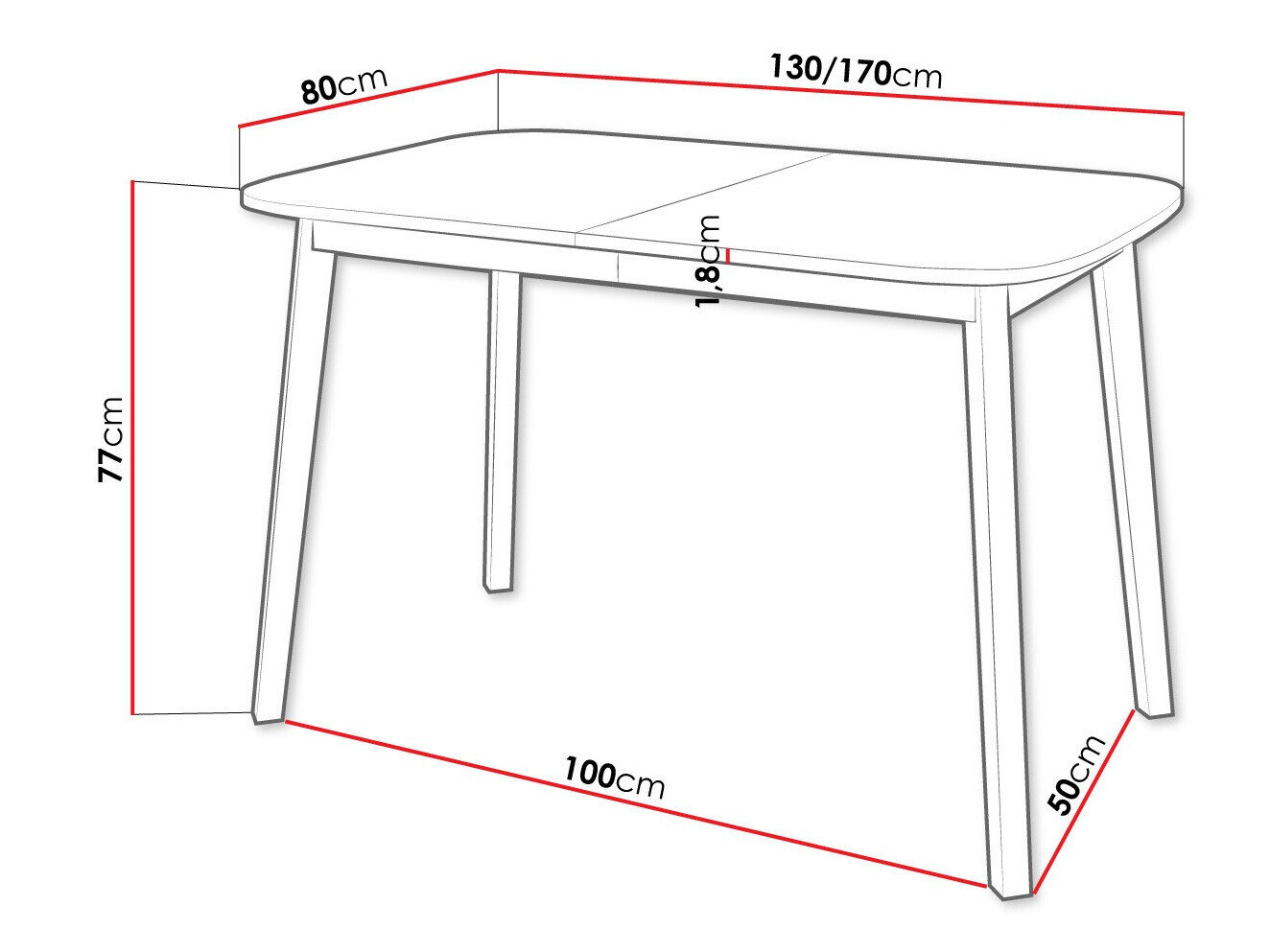 Bord Edmond 110 (Craft gylden eg + Sort)