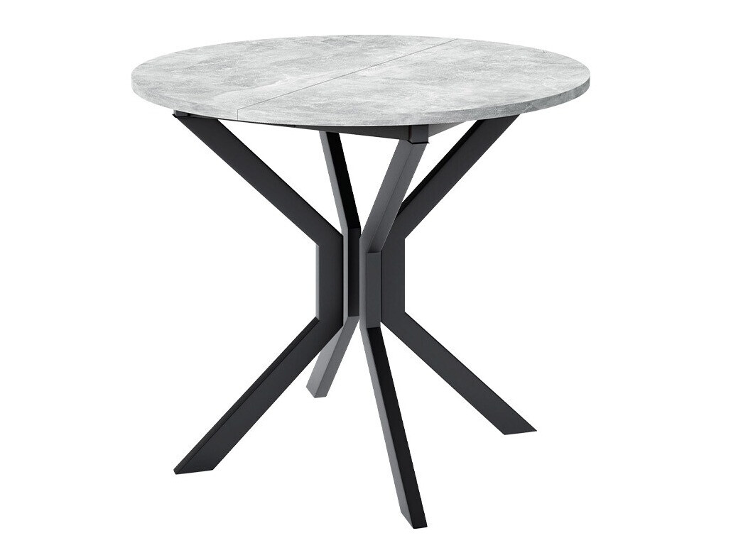 Bord Edmond 111 (Grå marmor + Sort)