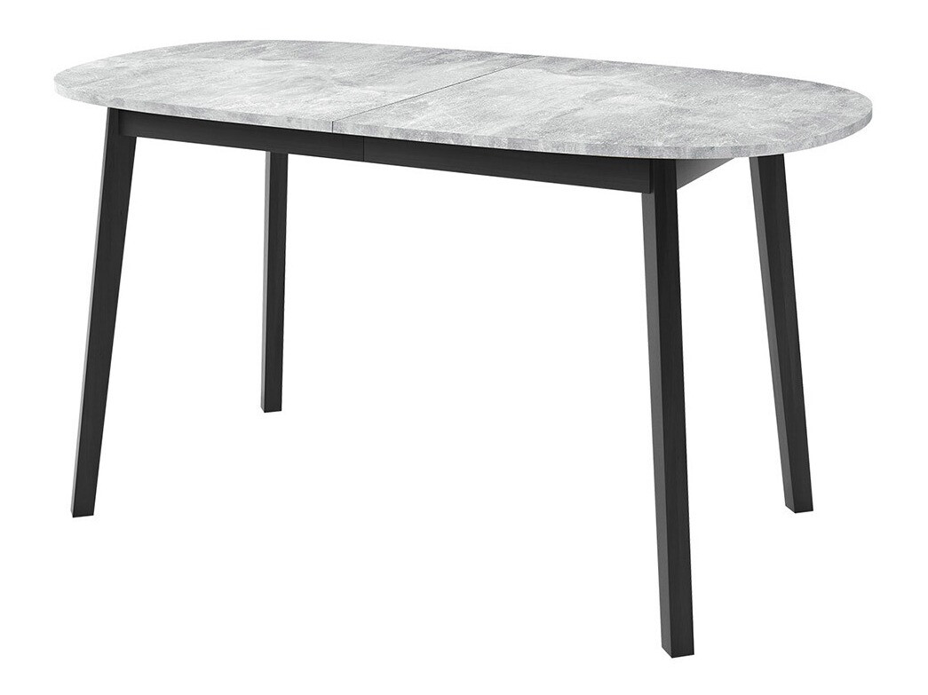 Bord Edmond 114 (Grå marmor + Sort)