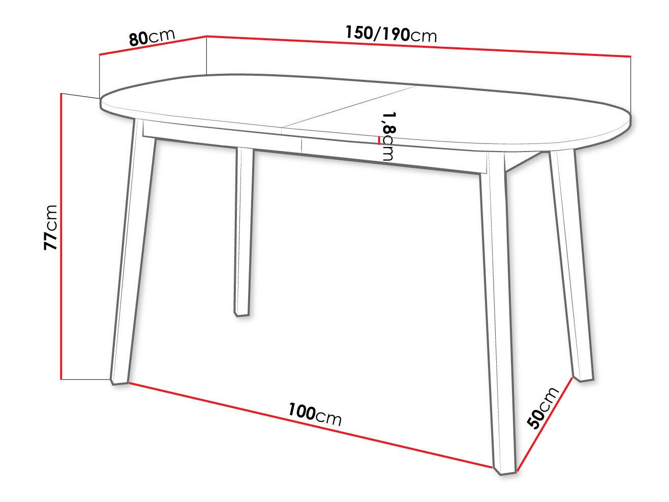 Bord Edmond 114 (Grå marmor + Sort)