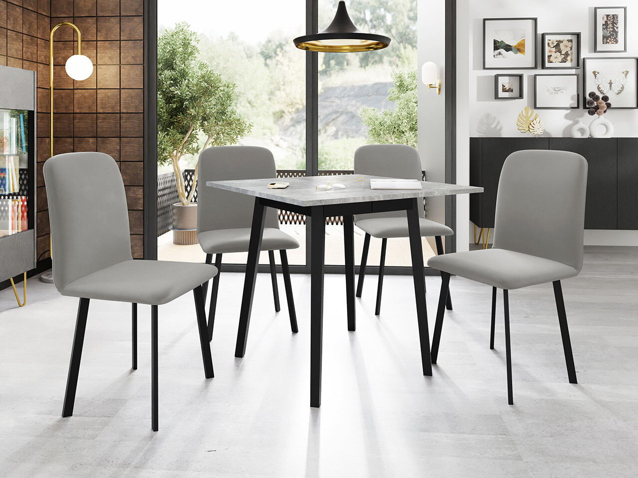Spisestuesæt Edmond 116 (Amor Velvet 4318)