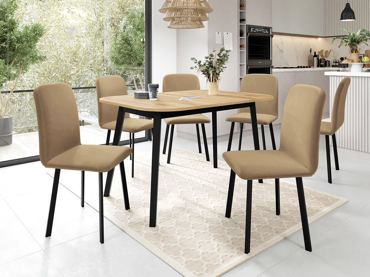 Spisestuesæt Edmond 117 (Amor Velvet 4302)