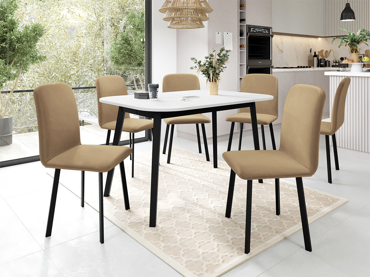 Spisestuesæt Edmond 117 (Amor Velvet 4302)