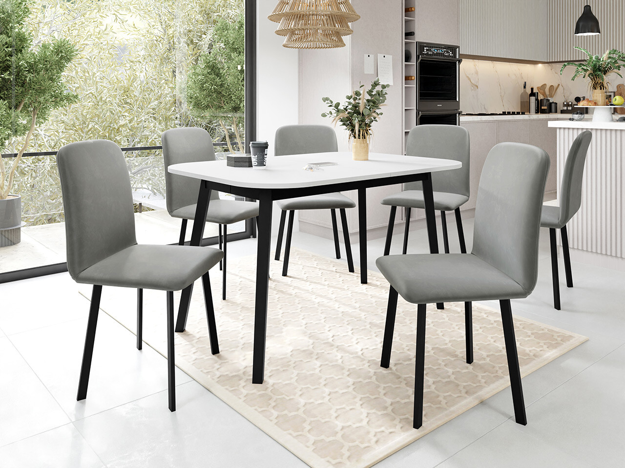 Spisestuesæt Edmond 117 (Amor Velvet 4318)