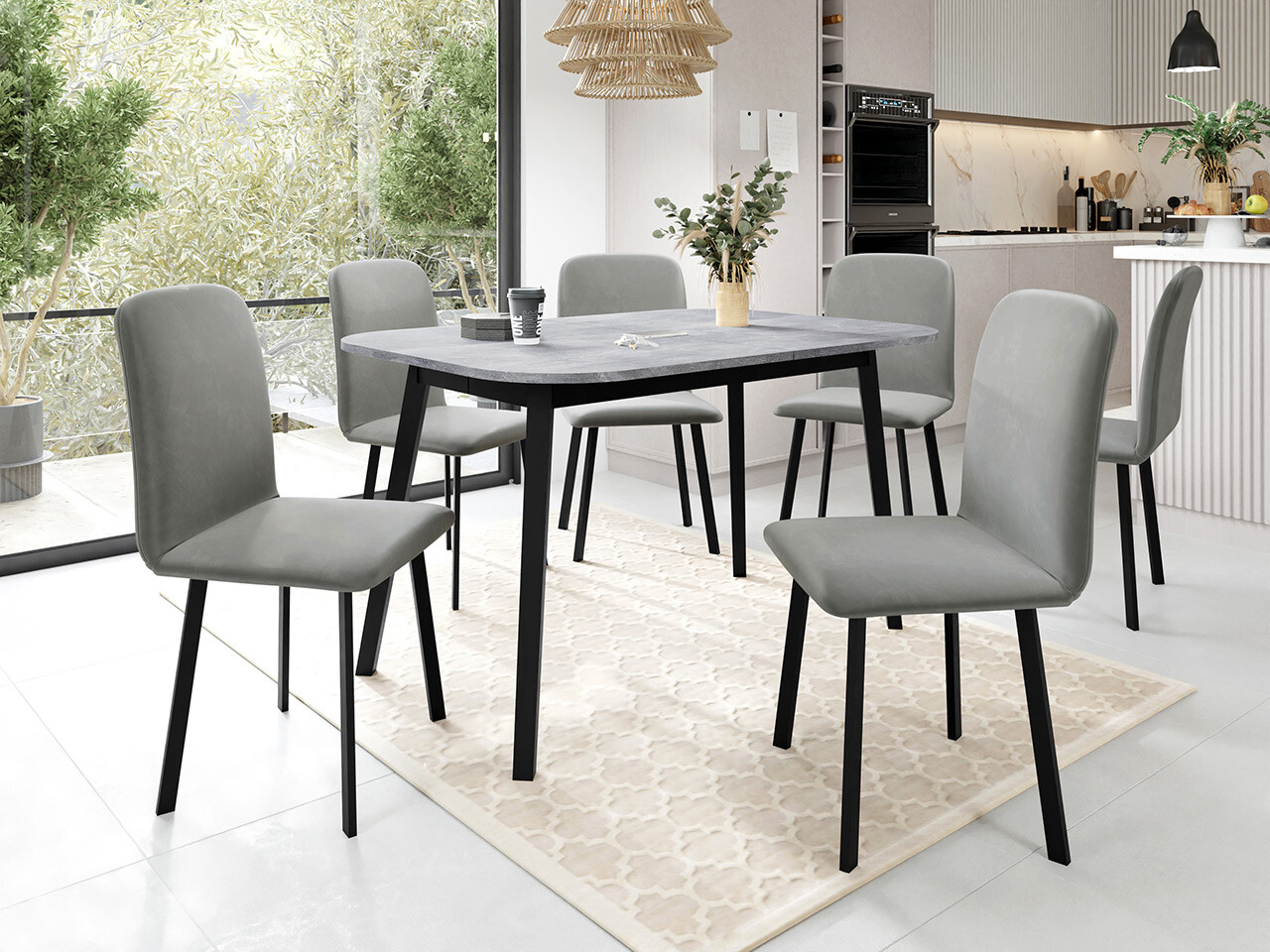 Spisestuesæt Edmond 117 (Amor Velvet 4318)