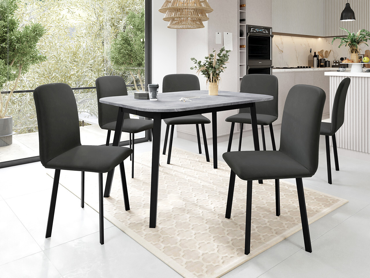 Spisestuesæt Edmond 117 (Amor Velvet 4321)