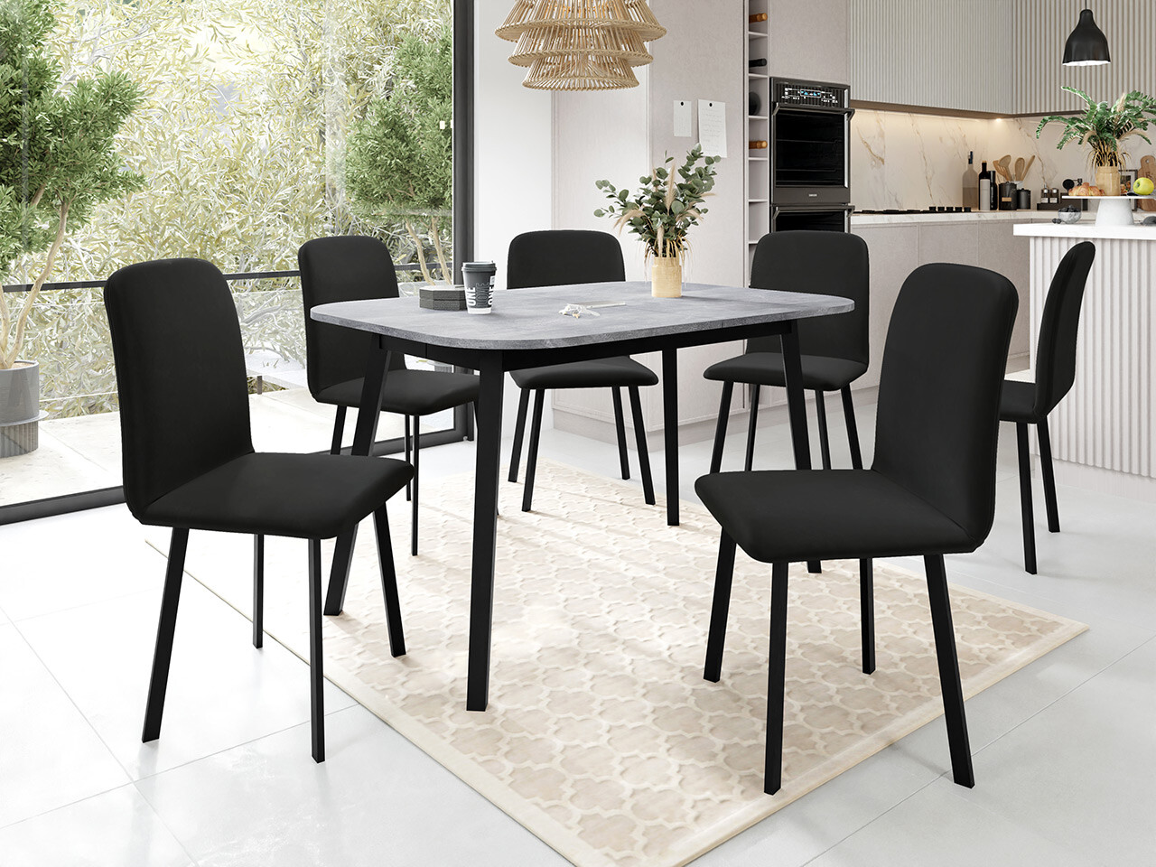Spisestuesæt Edmond 117 (Amor Velvet 4322)