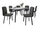 Spisestuesæt Edmond 117 (Grå marmor + Sort)
