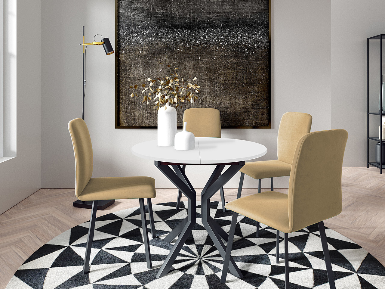Spisestuesæt Edmond 118 (Amor Velvet 4302)