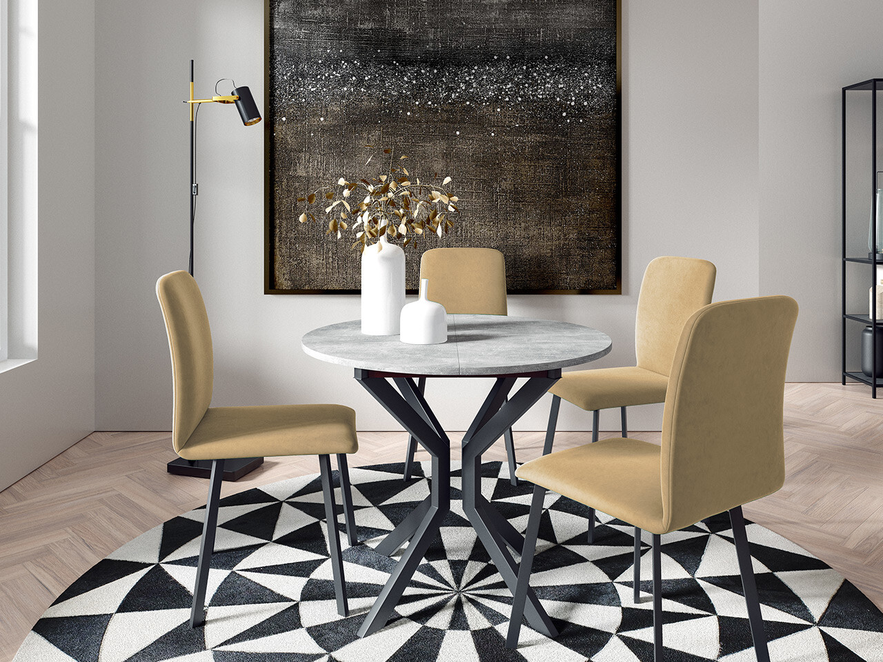 Spisestuesæt Edmond 118 (Amor Velvet 4302)