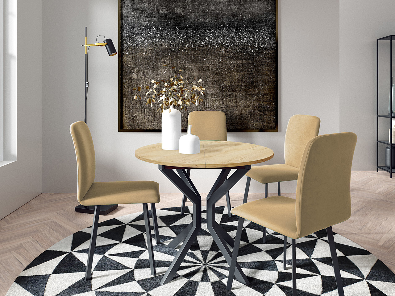 Spisestuesæt Edmond 118 (Amor Velvet 4302)