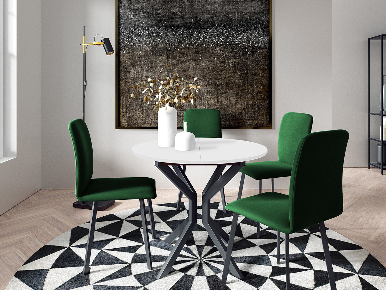 Spisestuesæt Edmond 118 (Amor Velvet 4311)