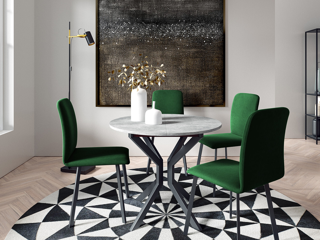 Spisestuesæt Edmond 118 (Amor Velvet 4311)