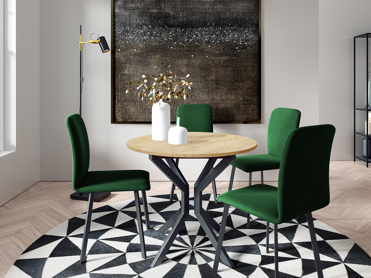 Spisestuesæt Edmond 118 (Amor Velvet 4311)