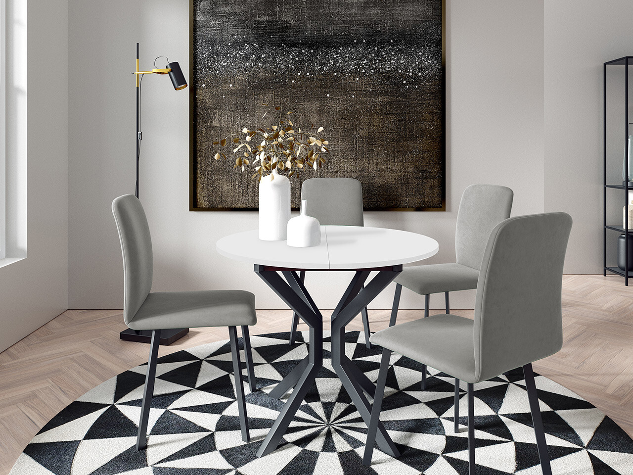 Spisestuesæt Edmond 118 (Amor Velvet 4318)