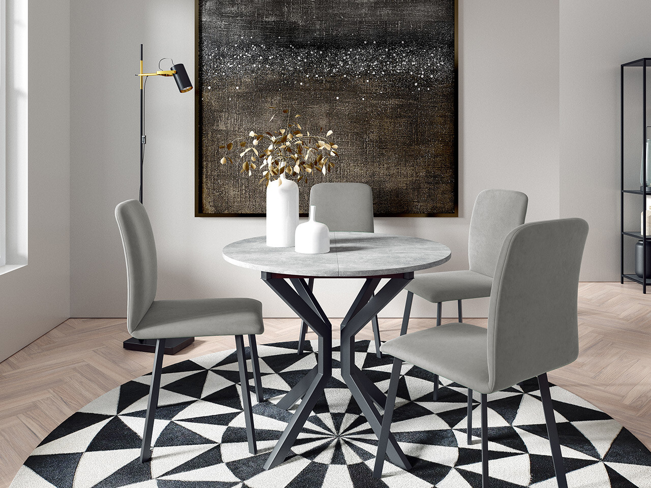 Spisestuesæt Edmond 118 (Amor Velvet 4318)