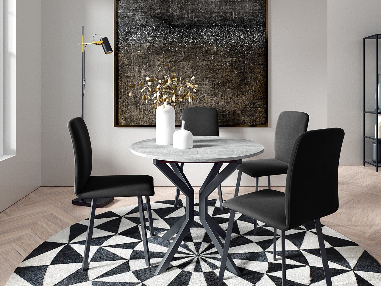 Spisestuesæt Edmond 118 (Amor Velvet 4321)