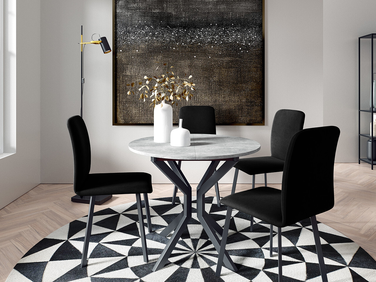 Spisestuesæt Edmond 118 (Amor Velvet 4322)