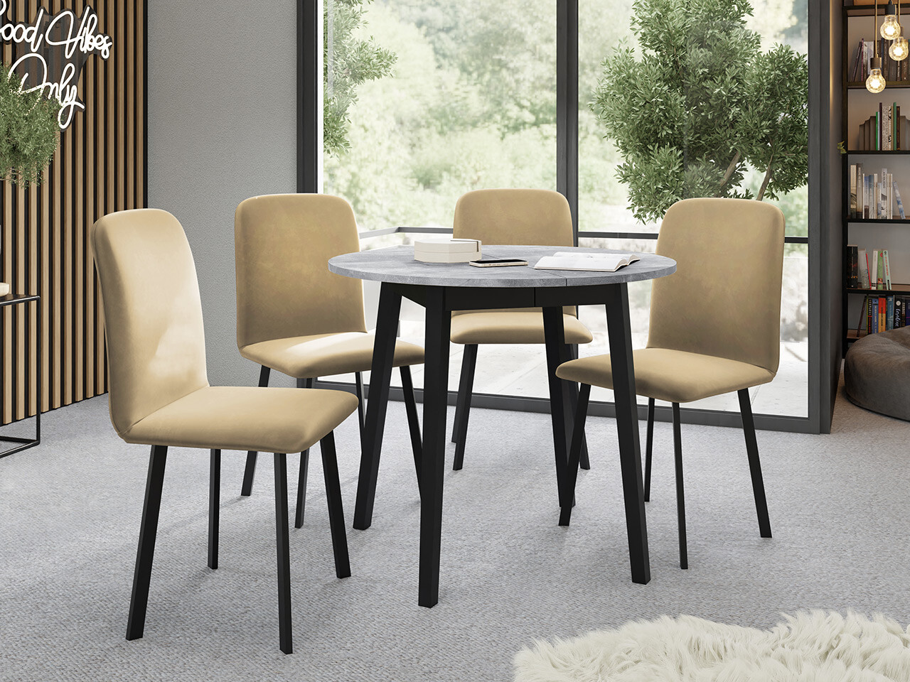 Spisestuesæt Edmond 119 (Amor Velvet 4302)