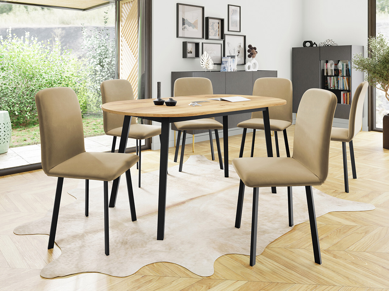 Spisestuesæt Edmond 121 (Amor Velvet 4302)