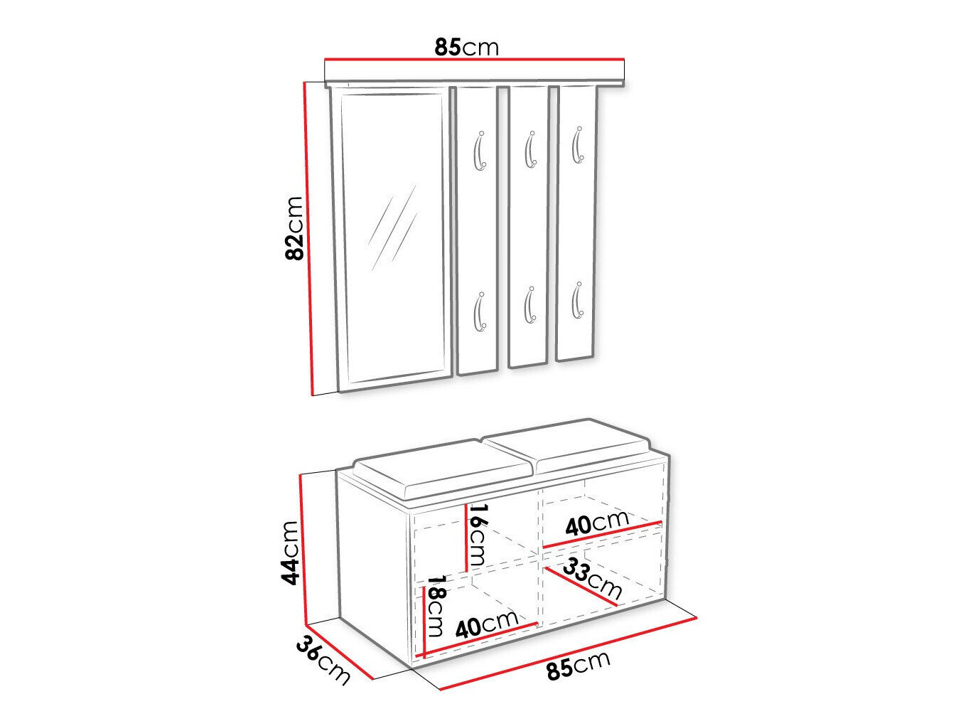 Entrésæt Mandeville 103 (Hvid)