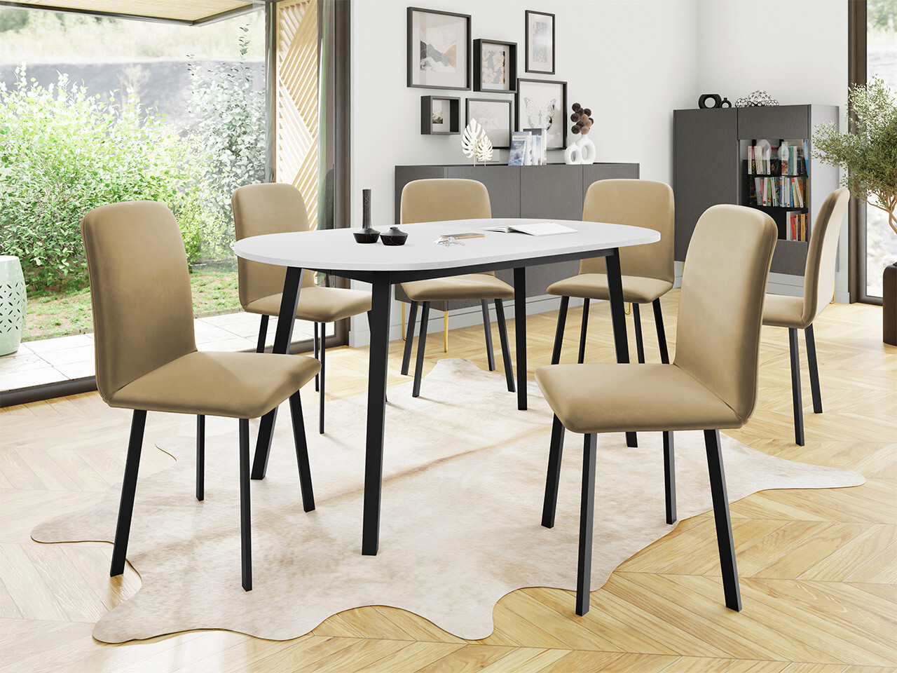 Spisestuesæt Edmond 121 (Amor Velvet 4302)