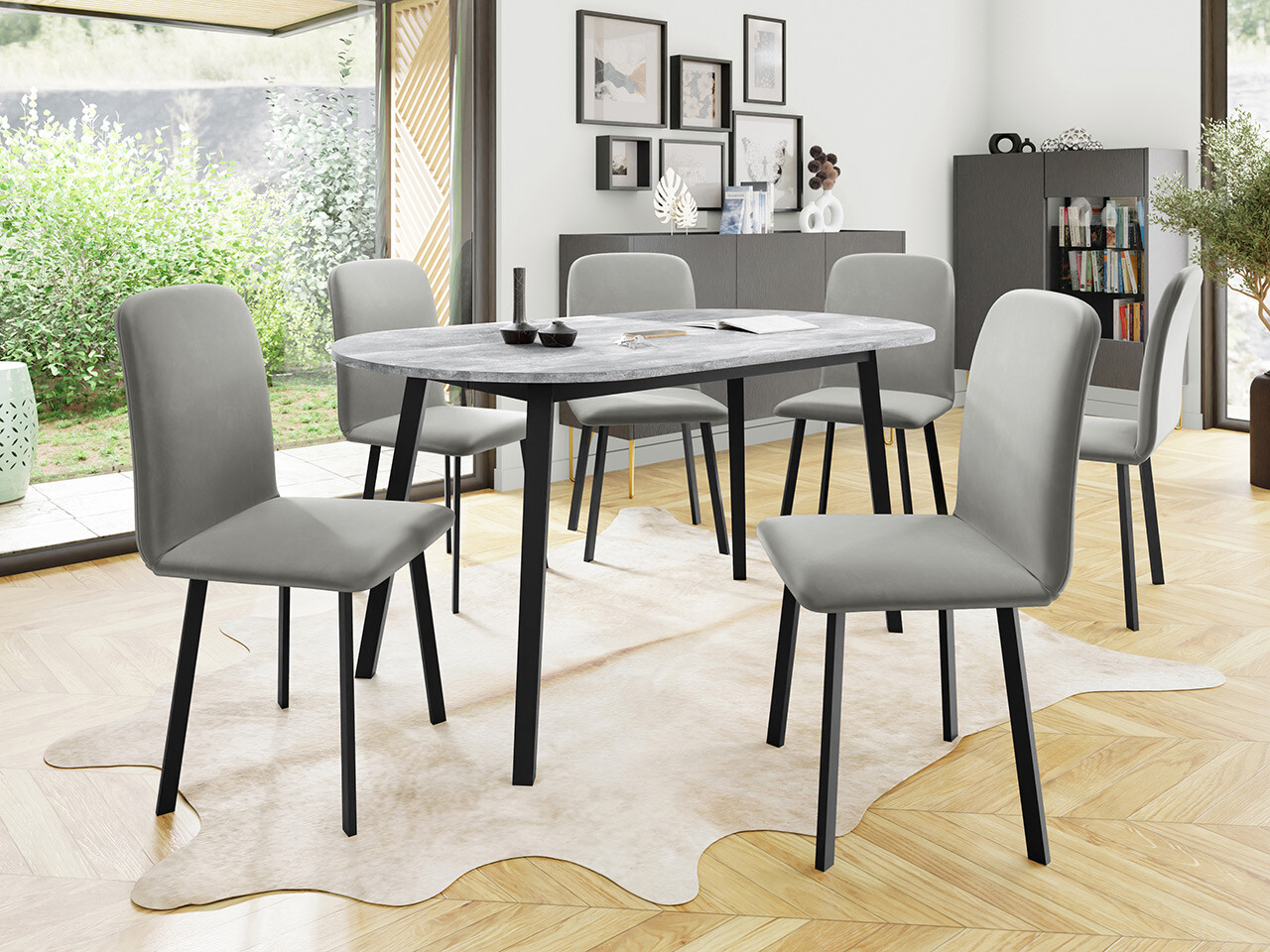 Spisestuesæt Edmond 121 (Amor Velvet 4318)