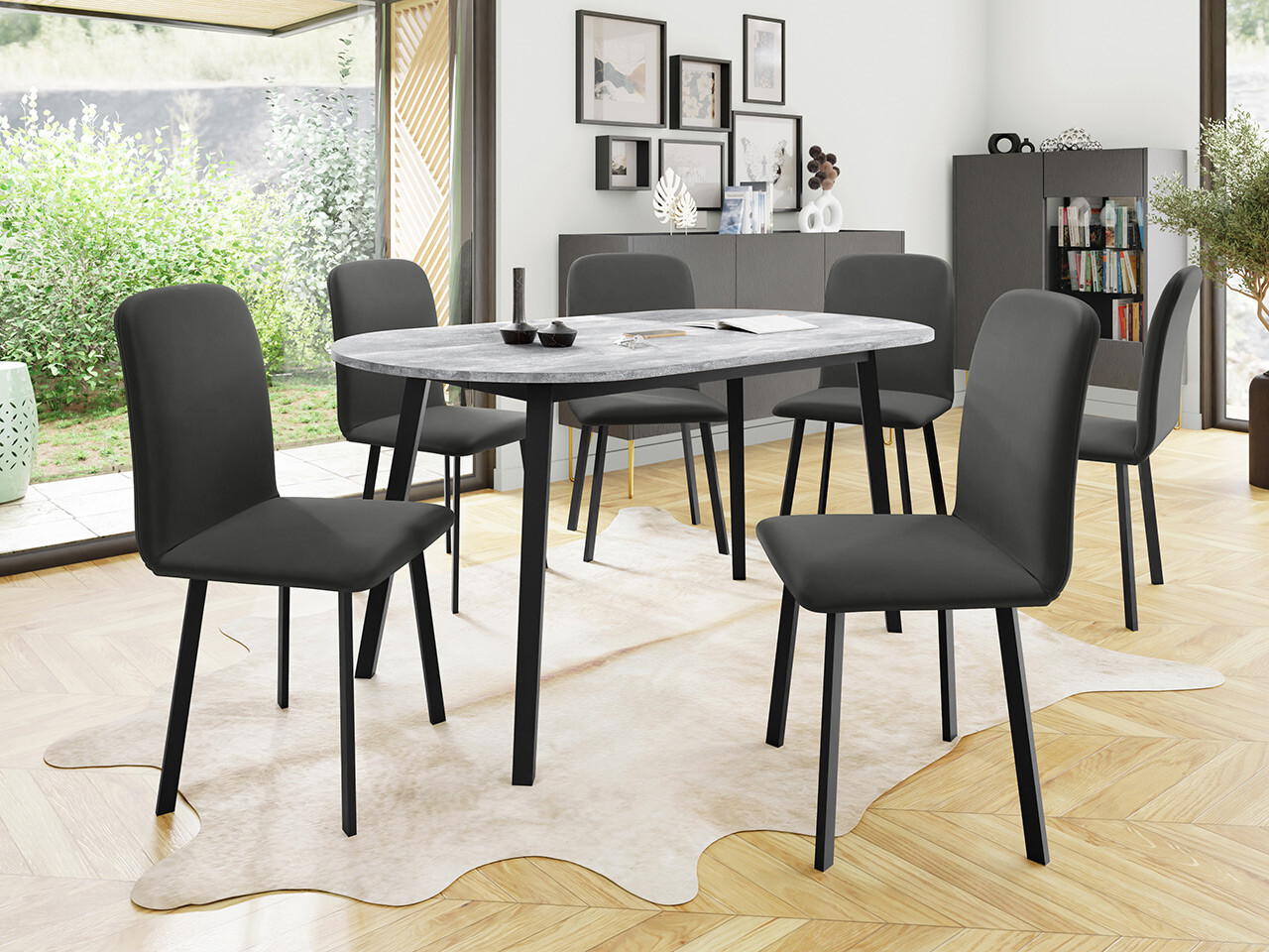 Spisestuesæt Edmond 121 (Amor Velvet 4321)