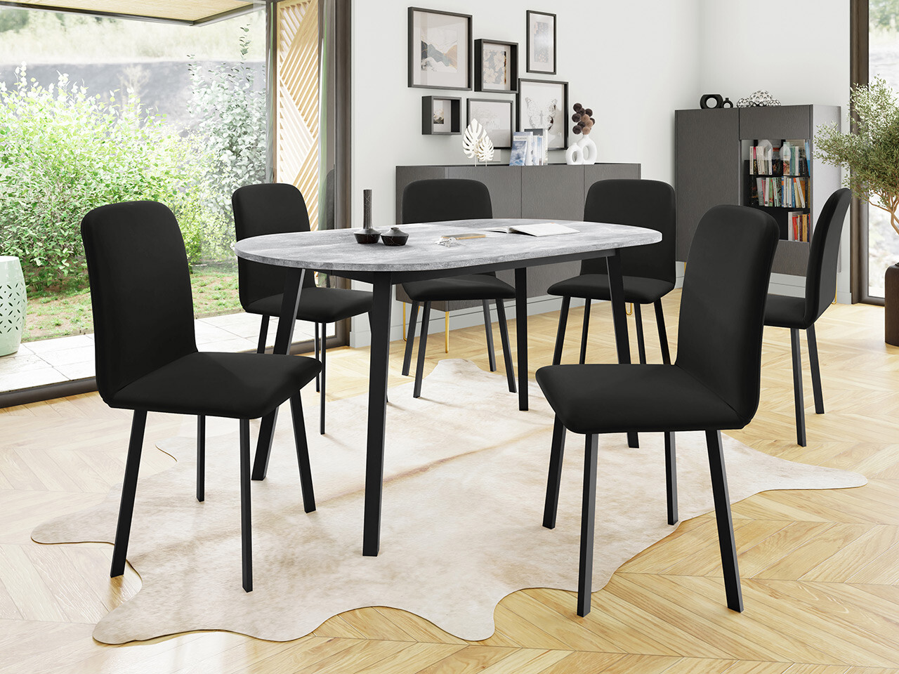 Spisestuesæt Edmond 121 (Amor Velvet 4322)