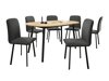 Spisestuesæt Edmond 121 (Craft gylden eg + Sort)