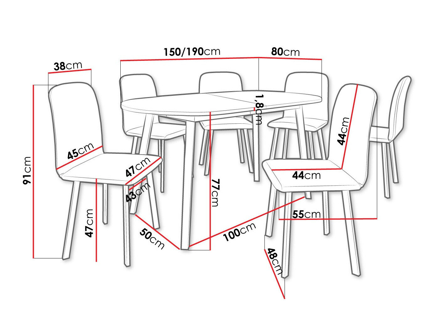 Spisestuesæt Edmond 121 (Craft gylden eg + Sort)