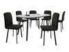 Spisestuesæt Edmond 121 (Grå marmor + Sort)