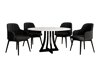 Spisestuesæt Racine 128 (Glansfuld hvid + Blank sort)
