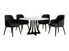 Spisestuesæt Racine 137 (Glansfuld hvid + Blank sort)