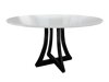 Spisestuesæt Racine 137 (Glansfuld hvid + Blank sort)
