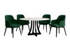 Spisestuesæt Racine 137 (Glansfuld hvid + Blank sort)