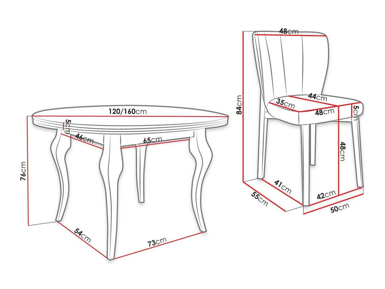 Spisestuesæt Racine 141 (Baloo 2074)