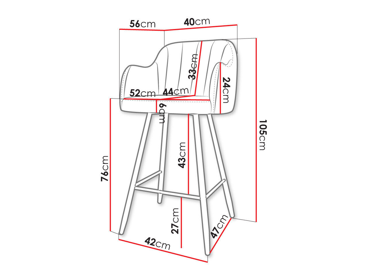 Barstol Comfivo 103 (Magic Velvet 2225)